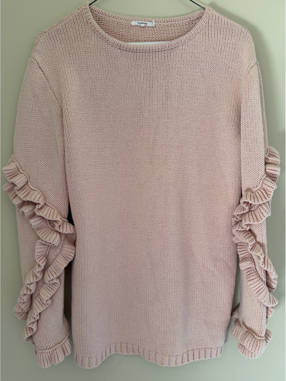 XXS oversized pink knit Tularosa sweater